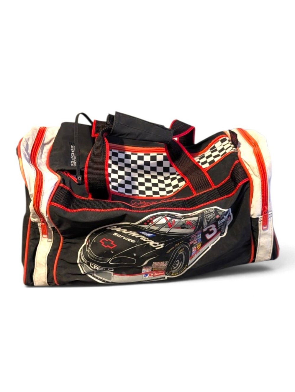 Vtg 90s Dale Earnhardt 3 Goodwrench NASCAR Duffel Bag ADS Sports Black Red